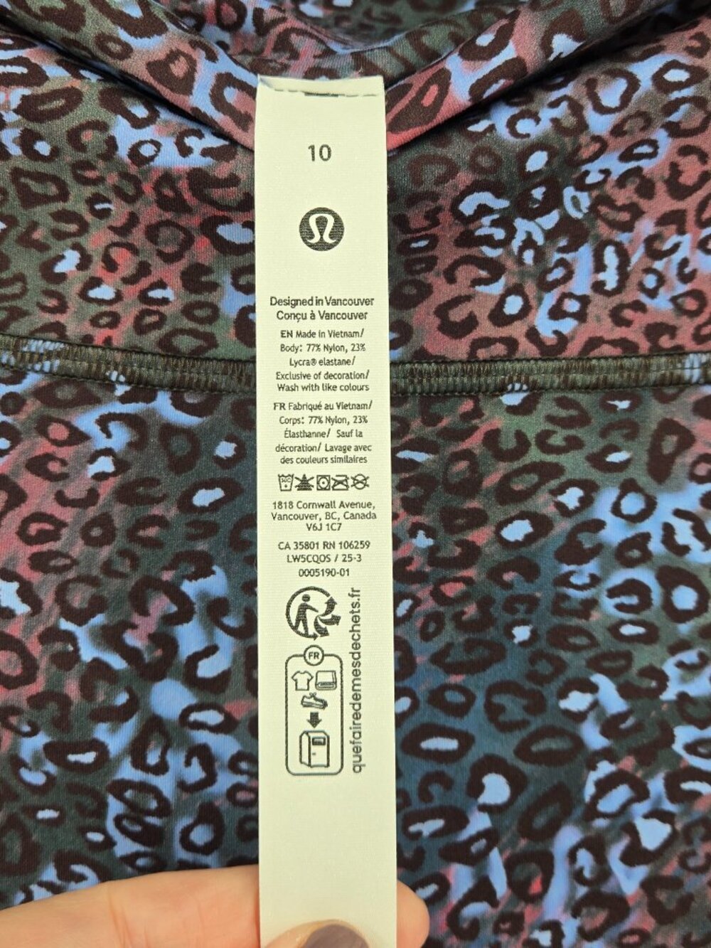 Lululemon Wunder Train High-Rise Tight 25" - 10 Cosmic Leopard Multi - Picture 5 of 6